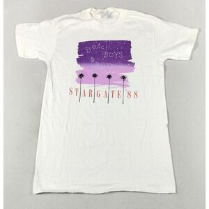 Vintage Champion Beach Boys REO Shirt Mens Medium White Stargate 88 Band Tee